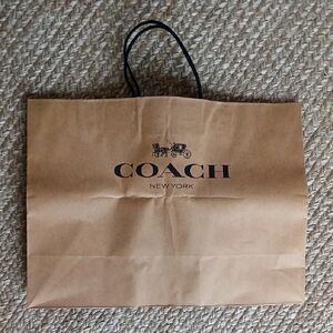 Coach New York 16"X12"X6" Brown Paper Shopping Bag